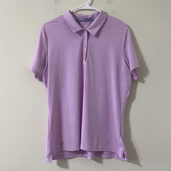 Adidas Ultimate Purple Short Sleeve Button Down Polo Shirt Size XL - Picture 1 of 8